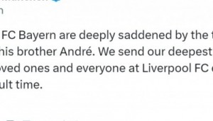 拜仁社媒：对若塔兄弟的离世深感悲痛，向家人、利物浦致以慰问